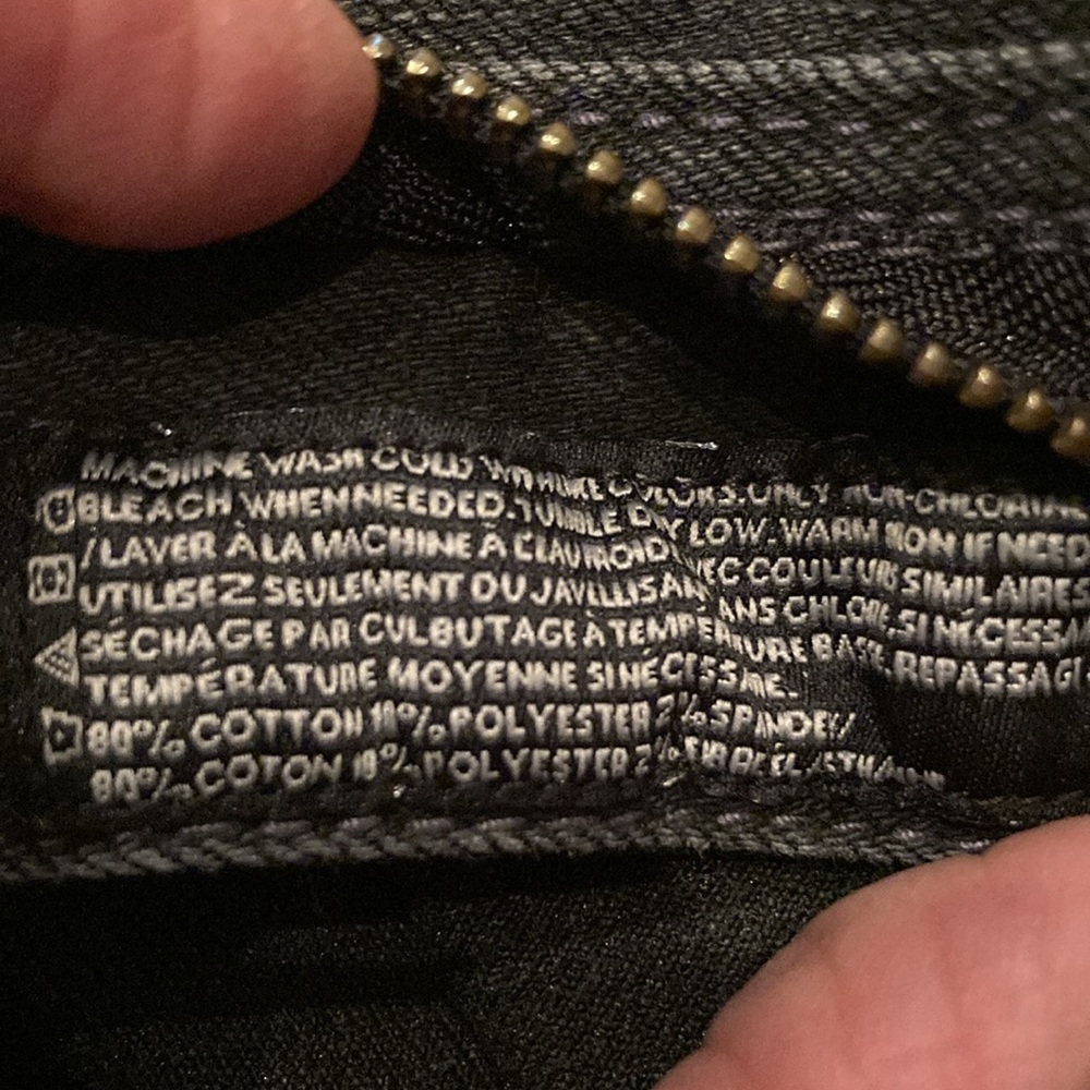 Express Stylish Reversible Black/Patterned Jeans - image 5